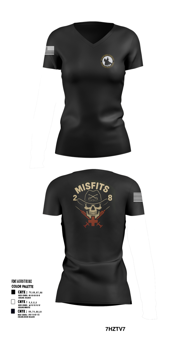 Womens Short Sleeve Vneck Shirt, 2-8 Cav, HHC, Medic Platoon, , Teamtime, Team time, sublimation, custom sports apparel, team uniforms, spirit wear, spiritwear, sports uniforms, custom shirts, team store, custom team store, fundraiser sports, apparel fundraiser