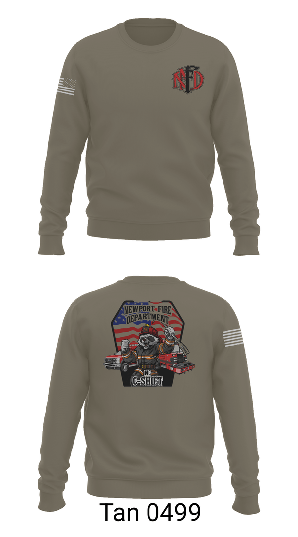 Crew Neck Sweatshirt, Newport Fire Dept, Fire Department, Teamtime, Team time, sublimation, custom sports apparel, team uniforms, spirit wear, spiritwear, sports uniforms, custom shirts, team store, custom team store, fundraiser sports, apparel fundraiser