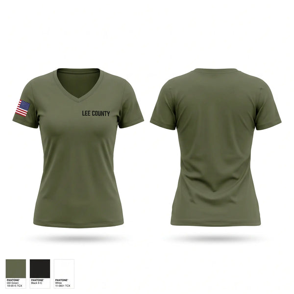 Womens Short Sleeve Vneck Shirt, Lee County, Police, Teamtime, Team time, sublimation, custom sports apparel, team uniforms, spirit wear, spiritwear, sports uniforms, custom shirts, team store, custom team store, fundraiser sports, apparel fundraiser