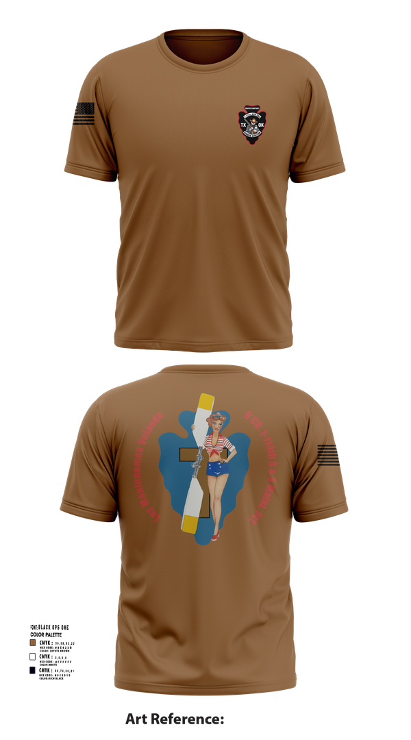 Short Sleeve Performance Shirt, B Co. 1/114th S&S, , Teamtime, Team time, sublimation, custom sports apparel, team uniforms, spirit wear, spiritwear, sports uniforms, custom shirts, team store, custom team store, fundraiser sports, apparel fundraiser