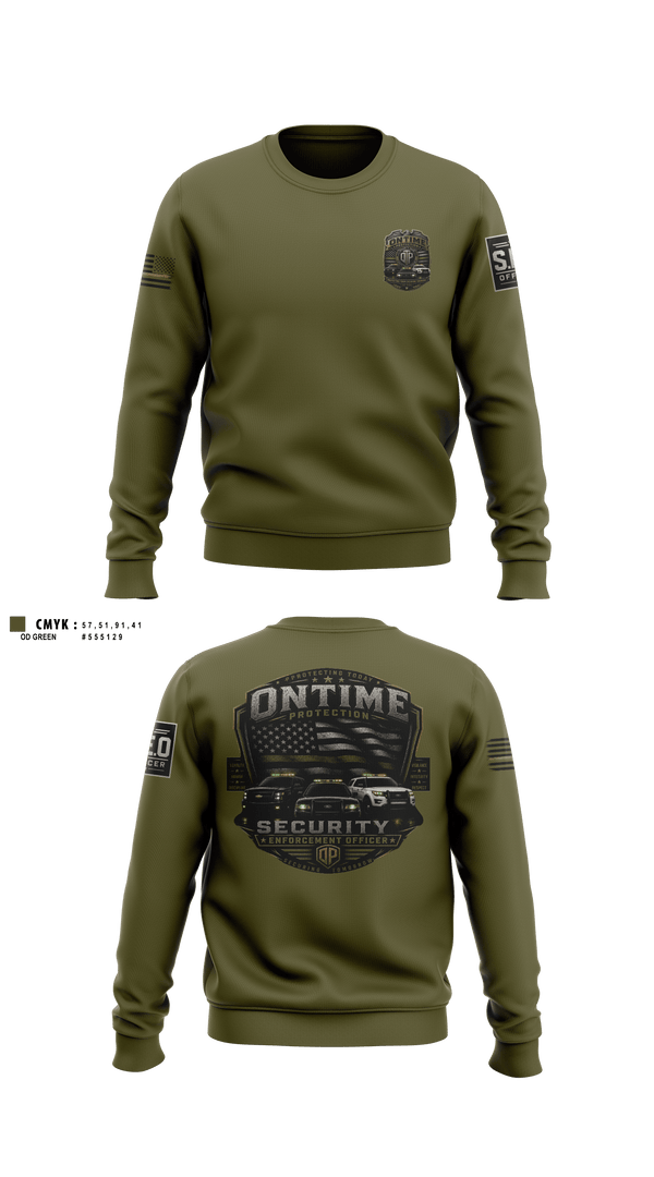 Crew Neck Sweatshirt, On time protection, , Teamtime, Team time, sublimation, custom sports apparel, team uniforms, spirit wear, spiritwear, sports uniforms, custom shirts, team store, custom team store, fundraiser sports, apparel fundraiser