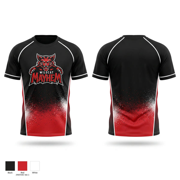 Short Sleeve Performance Shirt, Mayhem, Baseball, Teamtime, Team time, sublimation, custom sports apparel, team uniforms, spirit wear, spiritwear, sports uniforms, custom shirts, team store, custom team store, fundraiser sports, apparel fundraiser