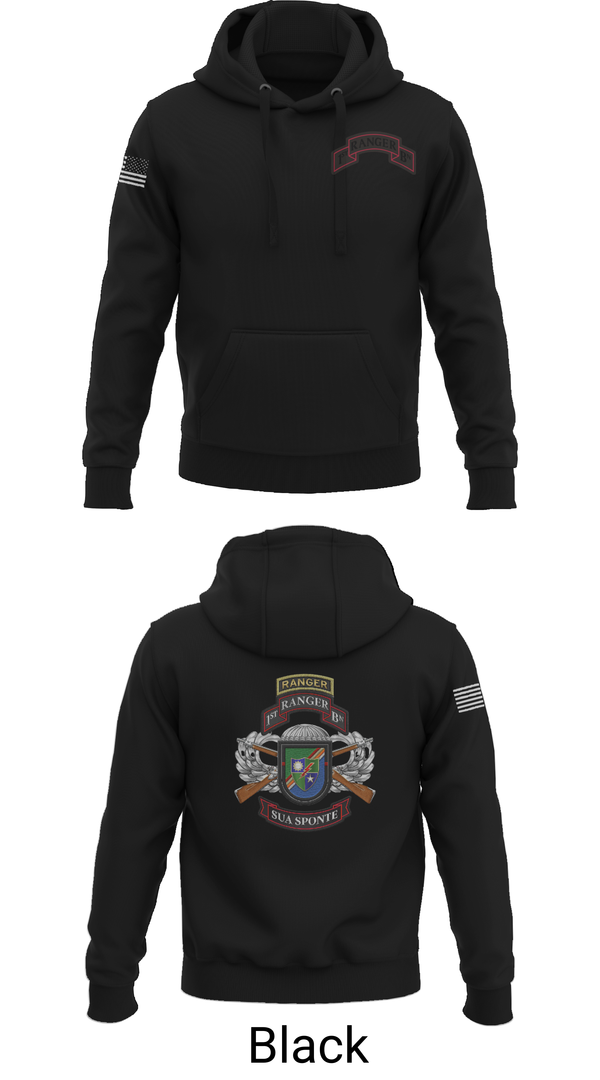 Hoodie, 1/75 Ranger Battalion, Army, Teamtime, Team time, sublimation, custom sports apparel, team uniforms, spirit wear, spiritwear, sports uniforms, custom shirts, team store, custom team store, fundraiser sports, apparel fundraiser