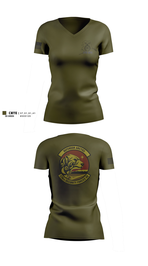 Womens Short Sleeve Vneck Shirt, 176 SFS, National Guard, Teamtime, Team time, sublimation, custom sports apparel, team uniforms, spirit wear, spiritwear, sports uniforms, custom shirts, team store, custom team store, fundraiser sports, apparel fundraiser
