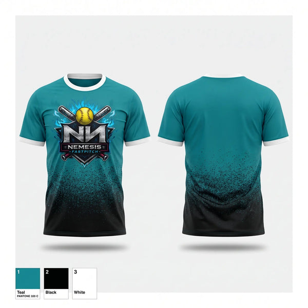 Short Sleeve Performance Shirt, Nemesis Fastpitch, Softball, Teamtime, Team time, sublimation, custom sports apparel, team uniforms, spirit wear, spiritwear, sports uniforms, custom shirts, team store, custom team store, fundraiser sports, apparel fundraiser