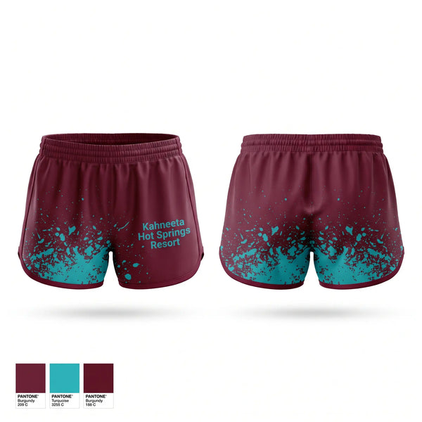 Womens Shorts, Kahneeta Hot Springs Resort, , Teamtime, Team time, sublimation, custom sports apparel, team uniforms, spirit wear, spiritwear, sports uniforms, custom shirts, team store, custom team store, fundraiser sports, apparel fundraiser