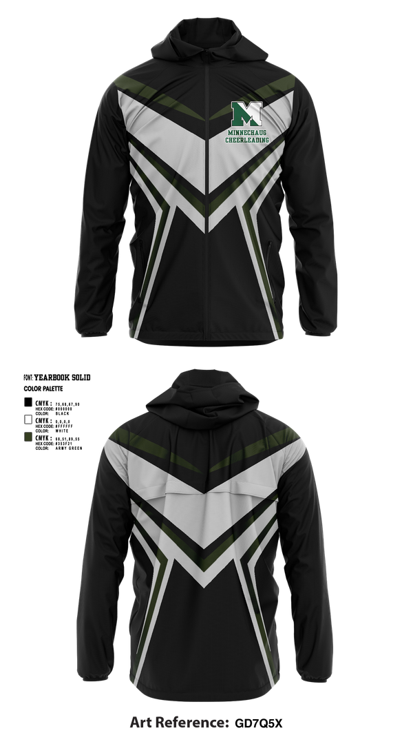 Windbreaker, Minnechaug Regional High School Cheer, Cheer, Teamtime, Team time, sublimation, custom sports apparel, team uniforms, spirit wear, spiritwear, sports uniforms, custom shirts, team store, custom team store, fundraiser sports, apparel fundraiser