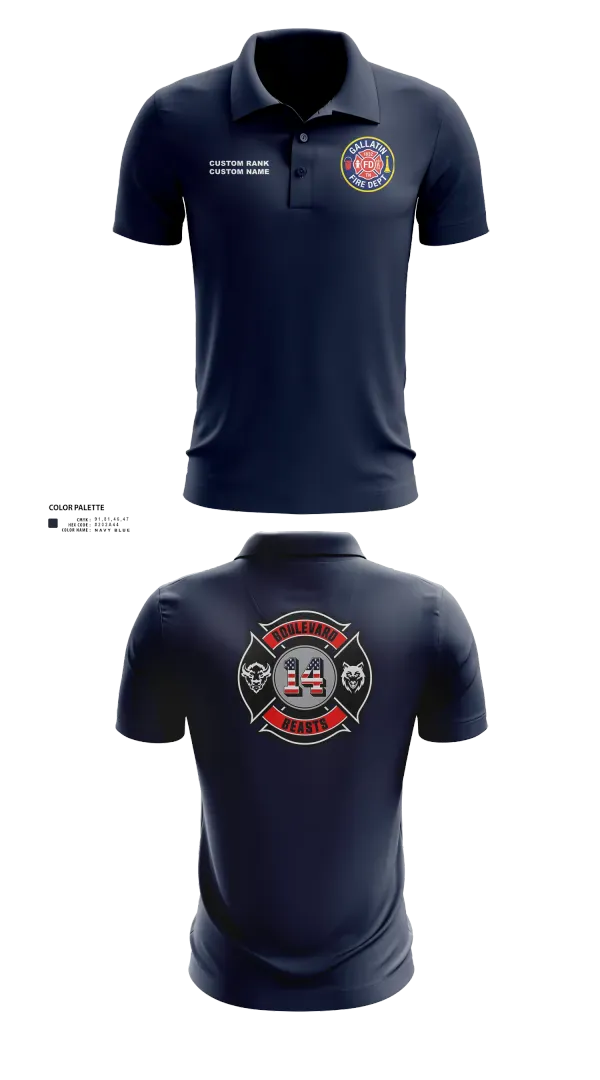Short Sleeve Performance Polo, Gallatin Fire Department Station 4, Fire Department, Teamtime, Team time, sublimation, custom sports apparel, team uniforms, spirit wear, spiritwear, sports uniforms, custom shirts, team store, custom team store, fundraiser sports, apparel fundraiser