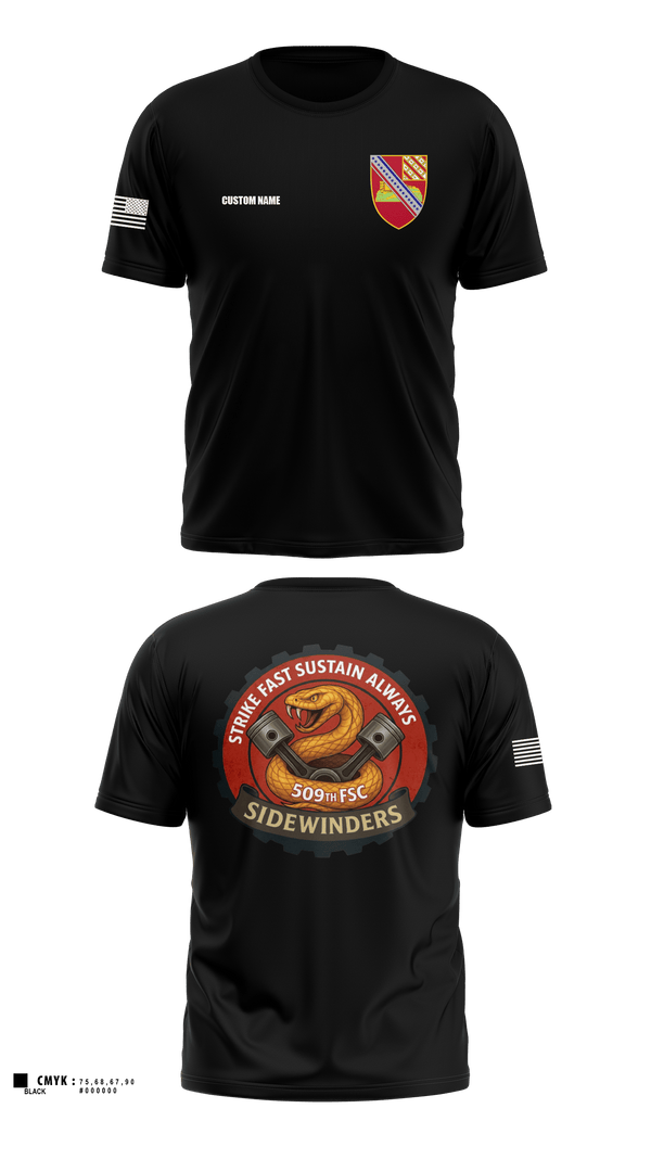 Old School Cotton Feel Shirt, 509th FSC, Army, Teamtime, Team time, sublimation, custom sports apparel, team uniforms, spirit wear, spiritwear, sports uniforms, custom shirts, team store, custom team store, fundraiser sports, apparel fundraiser