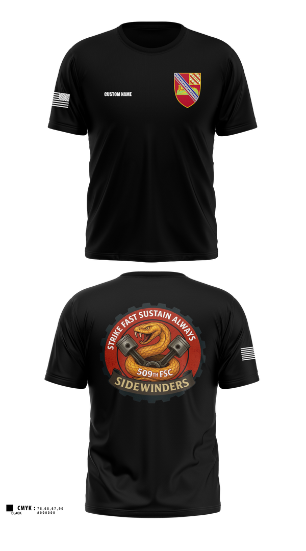 Old School Cotton Feel Shirt, 509th FSC, Army, Teamtime, Team time, sublimation, custom sports apparel, team uniforms, spirit wear, spiritwear, sports uniforms, custom shirts, team store, custom team store, fundraiser sports, apparel fundraiser