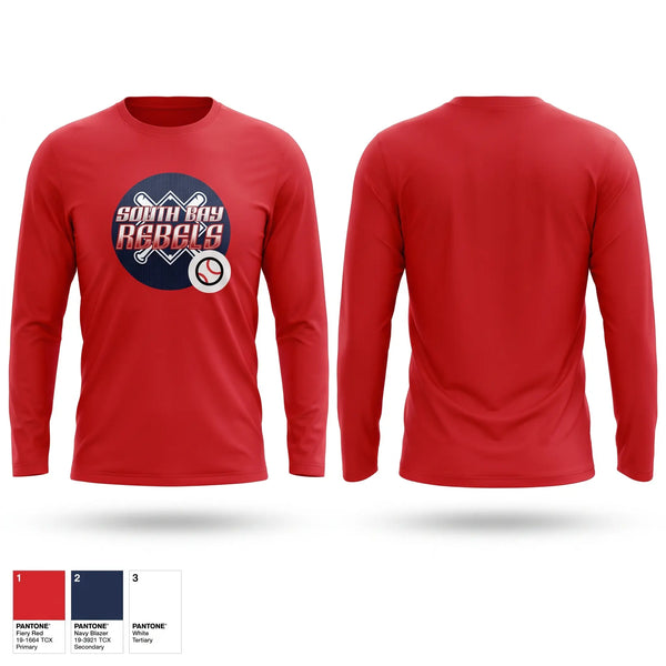 Long Sleeve Performance Shirt, South Bay Rebels, Baseball, Teamtime, Team time, sublimation, custom sports apparel, team uniforms, spirit wear, spiritwear, sports uniforms, custom shirts, team store, custom team store, fundraiser sports, apparel fundraiser