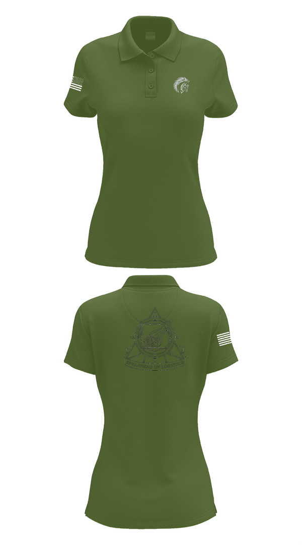 Womens Short Sleeve Performance Polo, 2112th Transportation Company, , Teamtime, Team time, sublimation, custom sports apparel, team uniforms, spirit wear, spiritwear, sports uniforms, custom shirts, team store, custom team store, fundraiser sports, apparel fundraiser