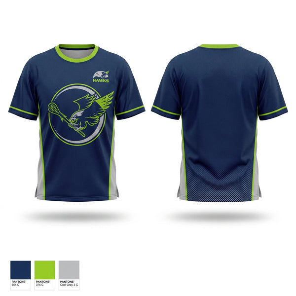 Mens Lacrosse Jersey, Chilliwack Hawks, Men's Lacrosse, Teamtime, Team time, sublimation, custom sports apparel, team uniforms, spirit wear, spiritwear, sports uniforms, custom shirts, team store, custom team store, fundraiser sports, apparel fundraiser