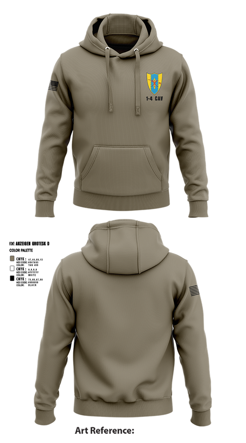 Hoodie, 1-4 Cav, , Teamtime, Team time, sublimation, custom sports apparel, team uniforms, spirit wear, spiritwear, sports uniforms, custom shirts, team store, custom team store, fundraiser sports, apparel fundraiser