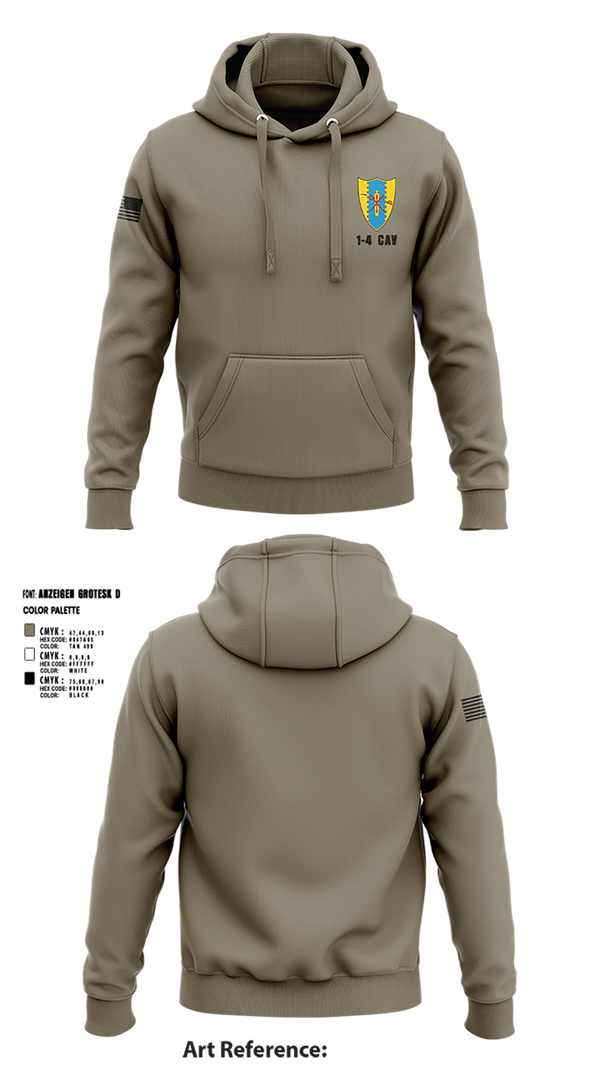 Hoodie, 1-4 Cav, , Teamtime, Team time, sublimation, custom sports apparel, team uniforms, spirit wear, spiritwear, sports uniforms, custom shirts, team store, custom team store, fundraiser sports, apparel fundraiser