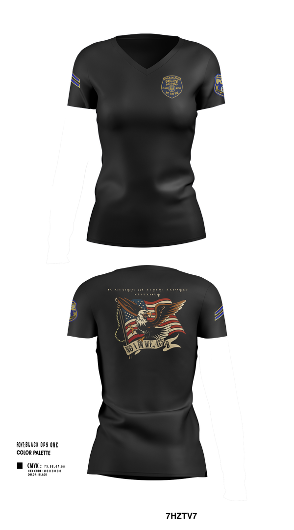 Womens Short Sleeve Vneck Shirt, Philadelphia Police, , Teamtime, Team time, sublimation, custom sports apparel, team uniforms, spirit wear, spiritwear, sports uniforms, custom shirts, team store, custom team store, fundraiser sports, apparel fundraiser