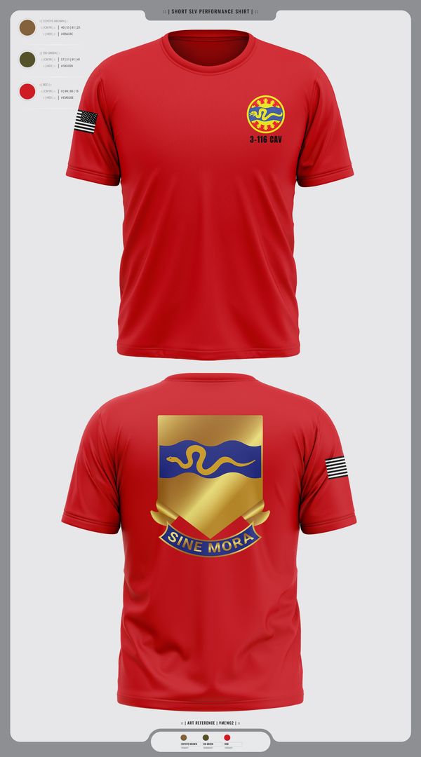 Short Sleeve Performance Shirt, 3-116 CAV, , Teamtime, Team time, sublimation, custom sports apparel, team uniforms, spirit wear, spiritwear, sports uniforms, custom shirts, team store, custom team store, fundraiser sports, apparel fundraiser