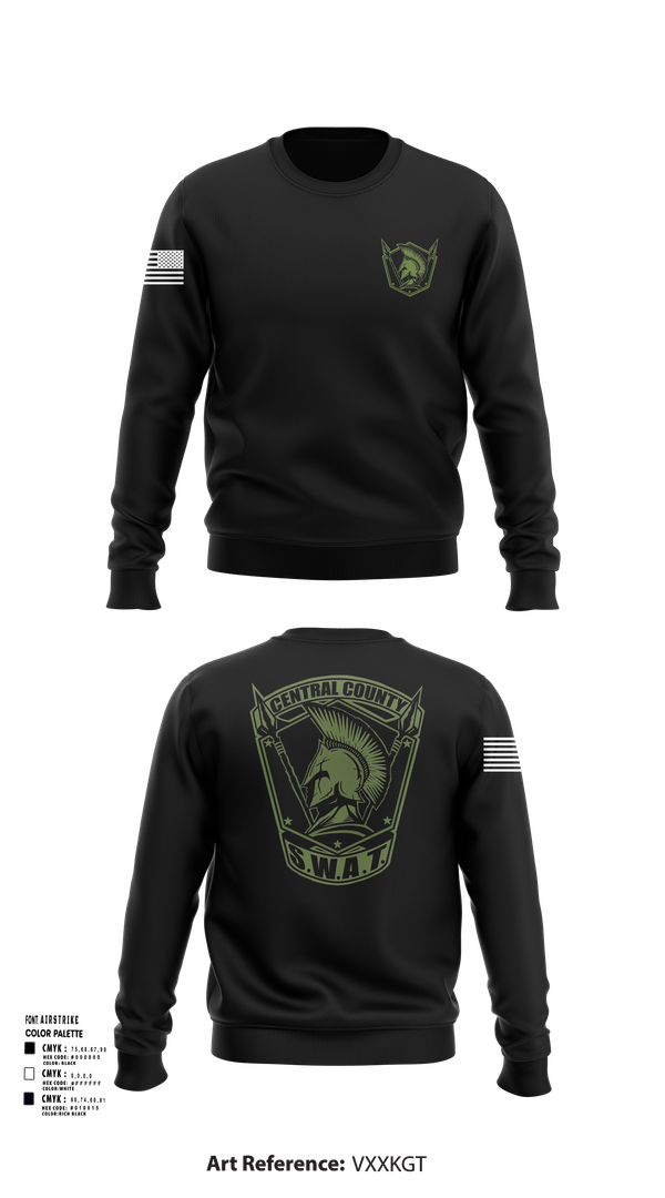 Crew Neck Sweatshirt, Central County SWAT, , Teamtime, Team time, sublimation, custom sports apparel, team uniforms, spirit wear, spiritwear, sports uniforms, custom shirts, team store, custom team store, fundraiser sports, apparel fundraiser