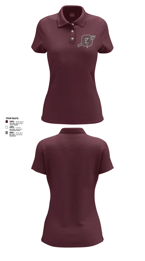 Womens Short Sleeve Performance Polo, Ganado, Spirit Store, Teamtime, Team time, sublimation, custom sports apparel, team uniforms, spirit wear, spiritwear, sports uniforms, custom shirts, team store, custom team store, fundraiser sports, apparel fundraiser