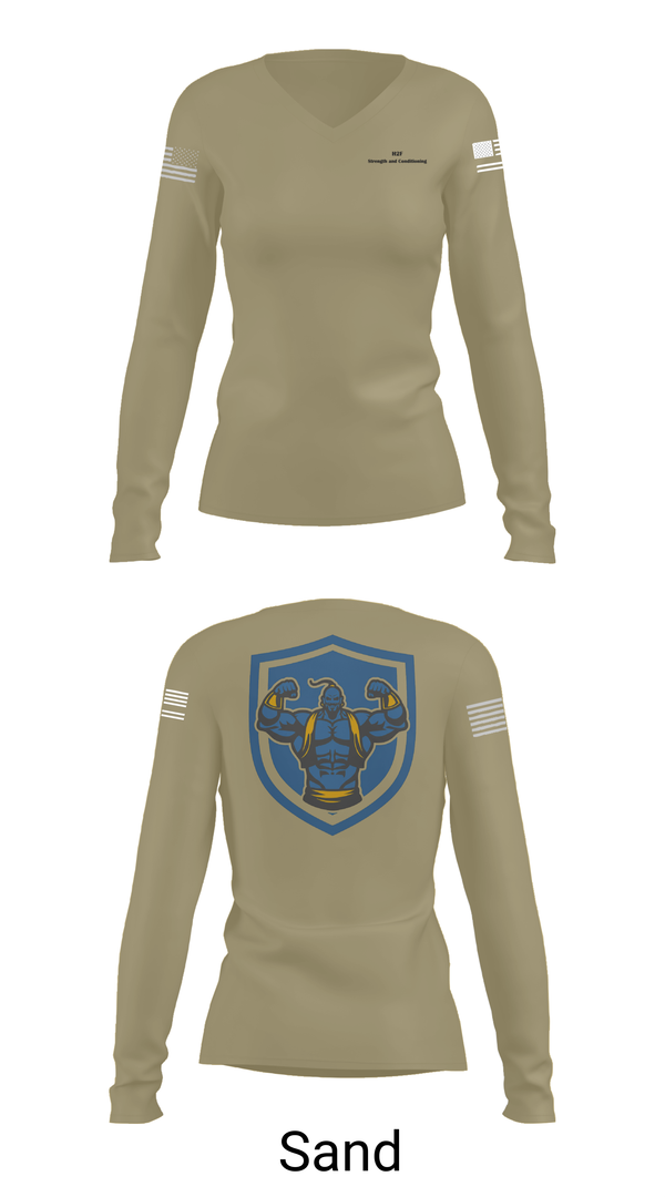 Womens Long Sleeve Vneck Shirt, 3rd Chemical Brigade H2F, Army, Teamtime, Team time, sublimation, custom sports apparel, team uniforms, spirit wear, spiritwear, sports uniforms, custom shirts, team store, custom team store, fundraiser sports, apparel fundraiser