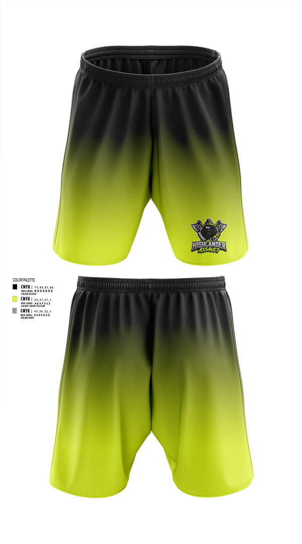 Athletic Shorts With Pockets, Highlander Assault, , Teamtime, Team time, sublimation, custom sports apparel, team uniforms, spirit wear, spiritwear, sports uniforms, custom shirts, team store, custom team store, fundraiser sports, apparel fundraiser
