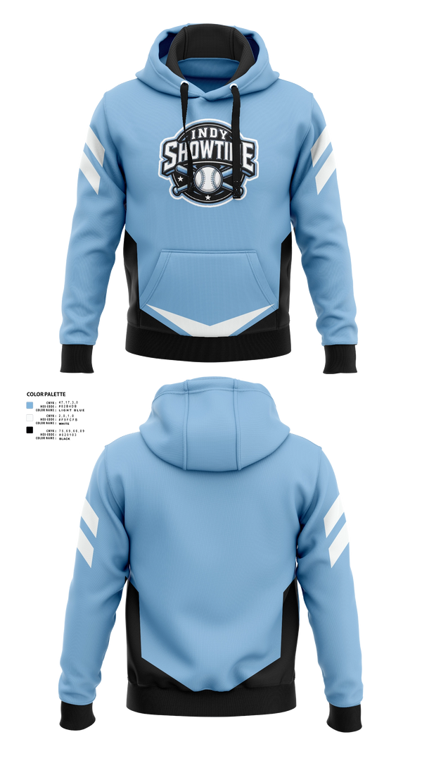 Hoodie, Indy Showtime, Baseball, Teamtime, Team time, sublimation, custom sports apparel, team uniforms, spirit wear, spiritwear, sports uniforms, custom shirts, team store, custom team store, fundraiser sports, apparel fundraiser