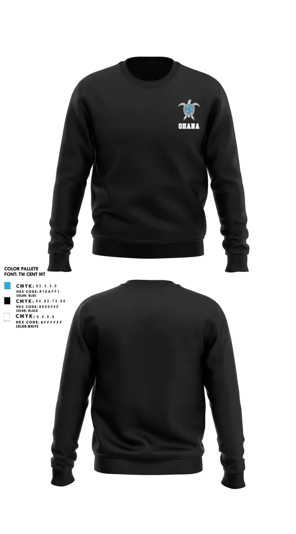 Crew Neck Sweatshirt, Ohana Volleyball, Women's Volleyball, Teamtime, Team time, sublimation, custom sports apparel, team uniforms, spirit wear, spiritwear, sports uniforms, custom shirts, team store, custom team store, fundraiser sports, apparel fundraiser