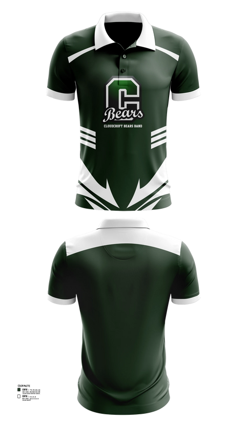 Short Sleeve Performance Polo, Cloudcroft Bears Band, Spirit Store, Teamtime, Team time, sublimation, custom sports apparel, team uniforms, spirit wear, spiritwear, sports uniforms, custom shirts, team store, custom team store, fundraiser sports, apparel fundraiser