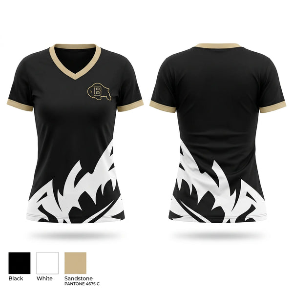 Womens Short Sleeve Vneck Shirt, Buffalo Bison, Men's Soccer, Teamtime, Team time, sublimation, custom sports apparel, team uniforms, spirit wear, spiritwear, sports uniforms, custom shirts, team store, custom team store, fundraiser sports, apparel fundraiser