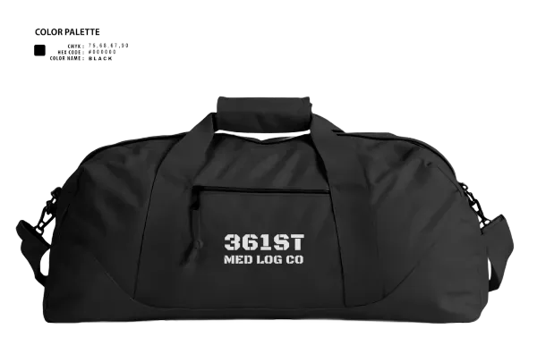 Duffle Bag, 361st Med Log, Army, Teamtime, Team time, sublimation, custom sports apparel, team uniforms, spirit wear, spiritwear, sports uniforms, custom shirts, team store, custom team store, fundraiser sports, apparel fundraiser