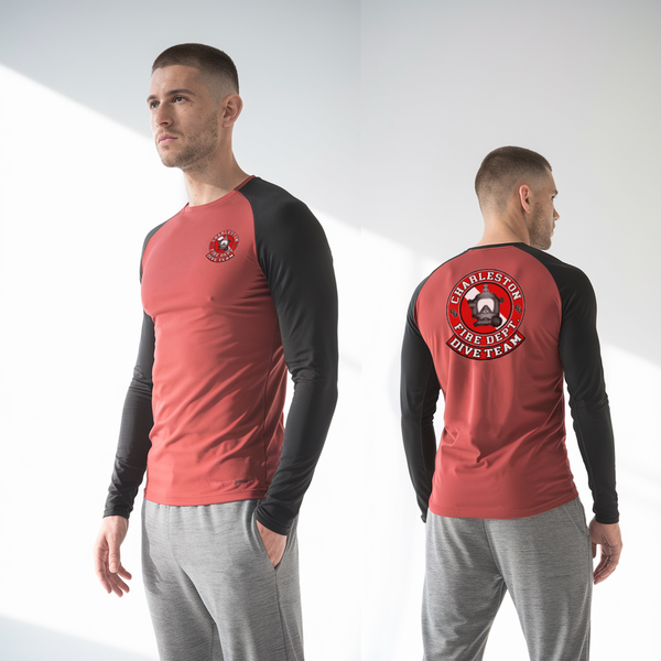 Long Sleeve Performance Shirt, Charleston Fire Dept Dive Team, Fire Department, Teamtime, Team time, sublimation, custom sports apparel, team uniforms, spirit wear, spiritwear, sports uniforms, custom shirts, team store, custom team store, fundraiser sports, apparel fundraiser
