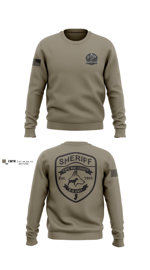Crew Neck Sweatshirt, CMCSO k9, Police, Teamtime, Team time, sublimation, custom sports apparel, team uniforms, spirit wear, spiritwear, sports uniforms, custom shirts, team store, custom team store, fundraiser sports, apparel fundraiser