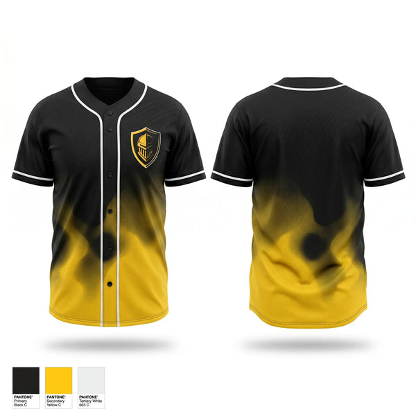 Full Button Baseball Jersey, Golden Knights, Baseball, Teamtime, Team time, sublimation, custom sports apparel, team uniforms, spirit wear, spiritwear, sports uniforms, custom shirts, team store, custom team store, fundraiser sports, apparel fundraiser
