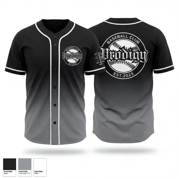 Full Button Baseball Jersey, Prodigy, Baseball, Teamtime, Team time, sublimation, custom sports apparel, team uniforms, spirit wear, spiritwear, sports uniforms, custom shirts, team store, custom team store, fundraiser sports, apparel fundraiser