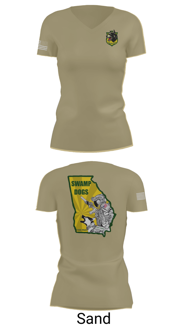 Womens Short Sleeve Vneck Shirt, 93D MP DET (MWD), , Teamtime, Team time, sublimation, custom sports apparel, team uniforms, spirit wear, spiritwear, sports uniforms, custom shirts, team store, custom team store, fundraiser sports, apparel fundraiser