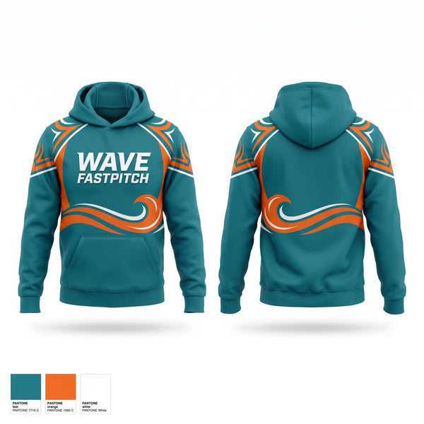 Hoodie, Wave Fastpitch, Softball, Teamtime, Team time, sublimation, custom sports apparel, team uniforms, spirit wear, spiritwear, sports uniforms, custom shirts, team store, custom team store, fundraiser sports, apparel fundraiser