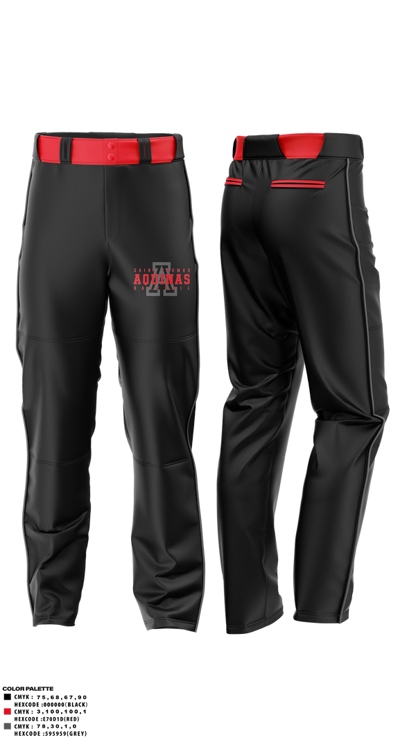 Baseball Pants, St. Thomas Aquinas, Baseball, Teamtime, Team time, sublimation, custom sports apparel, team uniforms, spirit wear, spiritwear, sports uniforms, custom shirts, team store, custom team store, fundraiser sports, apparel fundraiser