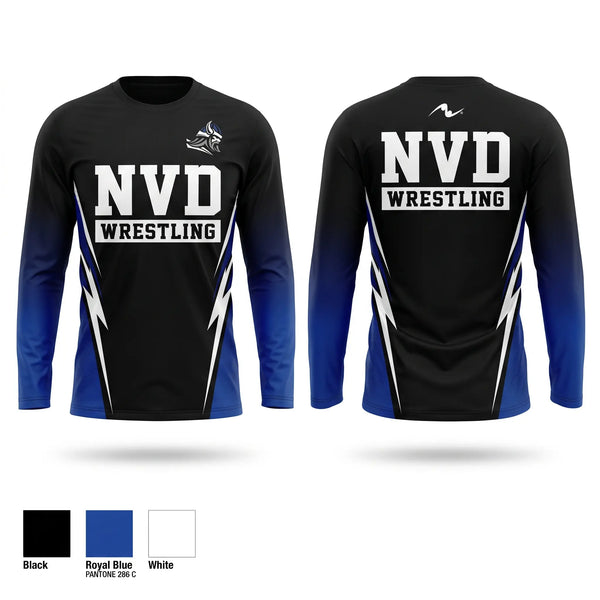 Long Sleeve Performance Shirt, Demarest, Wrestling, Teamtime, Team time, sublimation, custom sports apparel, team uniforms, spirit wear, spiritwear, sports uniforms, custom shirts, team store, custom team store, fundraiser sports, apparel fundraiser