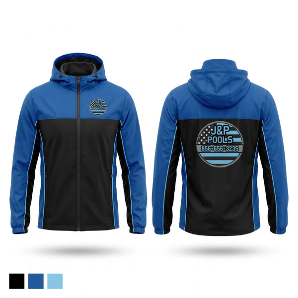 Windbreaker, J&P Pools, , Teamtime, Team time, sublimation, custom sports apparel, team uniforms, spirit wear, spiritwear, sports uniforms, custom shirts, team store, custom team store, fundraiser sports, apparel fundraiser