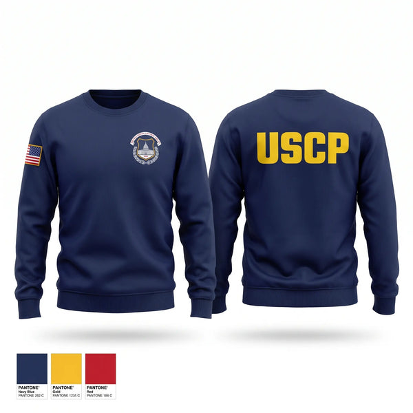 Crew Neck Sweatshirt, USCP, Police, Teamtime, Team time, sublimation, custom sports apparel, team uniforms, spirit wear, spiritwear, sports uniforms, custom shirts, team store, custom team store, fundraiser sports, apparel fundraiser