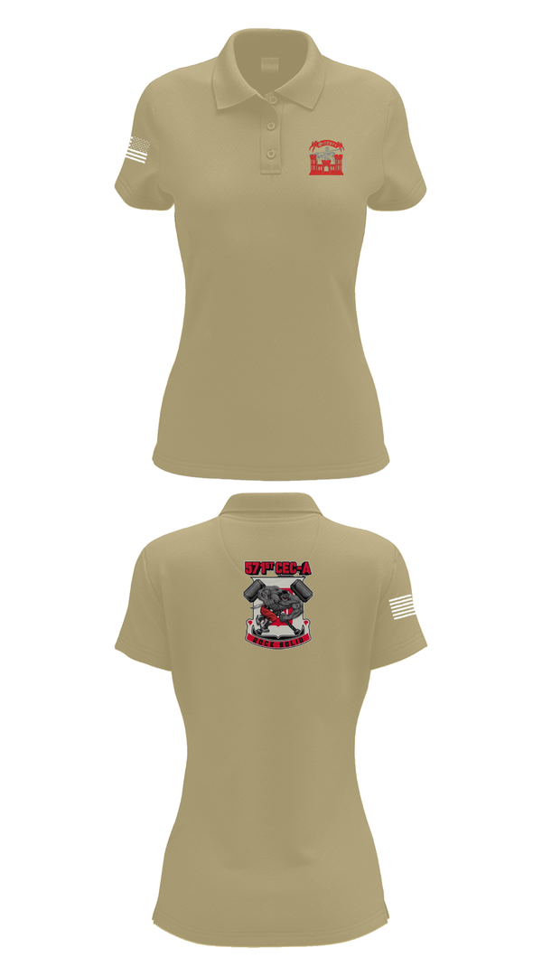 Womens Short Sleeve Performance Polo, 571st CEC-A, , Teamtime, Team time, sublimation, custom sports apparel, team uniforms, spirit wear, spiritwear, sports uniforms, custom shirts, team store, custom team store, fundraiser sports, apparel fundraiser