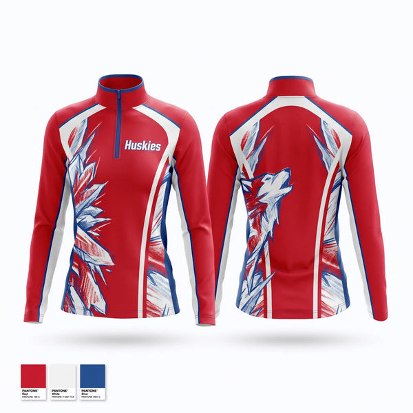 Quarter Zip Jacket, Huskies, Men's Basketball, Teamtime, Team time, sublimation, custom sports apparel, team uniforms, spirit wear, spiritwear, sports uniforms, custom shirts, team store, custom team store, fundraiser sports, apparel fundraiser