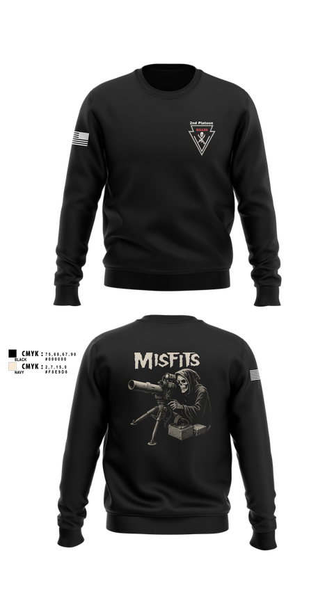 Crew Neck Sweatshirt, 2/11 killer troop, Army, Teamtime, Team time, sublimation, custom sports apparel, team uniforms, spirit wear, spiritwear, sports uniforms, custom shirts, team store, custom team store, fundraiser sports, apparel fundraiser