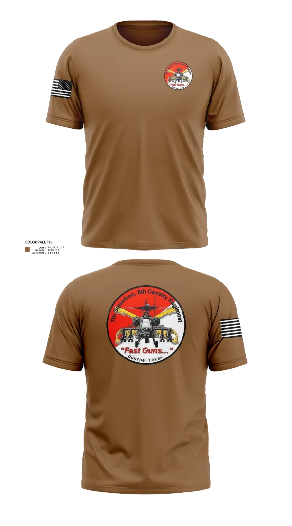 Old School Cotton Feel Shirt, 7th Squadron, Sixth Cavalry Regiment, , Teamtime, Team time, sublimation, custom sports apparel, team uniforms, spirit wear, spiritwear, sports uniforms, custom shirts, team store, custom team store, fundraiser sports, apparel fundraiser