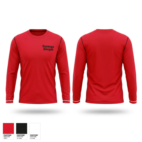 Long Sleeve Performance Shirt, Durango Danger, Softball, Teamtime, Team time, sublimation, custom sports apparel, team uniforms, spirit wear, spiritwear, sports uniforms, custom shirts, team store, custom team store, fundraiser sports, apparel fundraiser