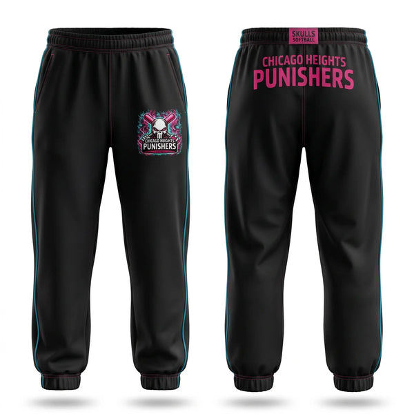 Sweatpants, Chicago Heights Punishers, Softball, Teamtime, Team time, sublimation, custom sports apparel, team uniforms, spirit wear, spiritwear, sports uniforms, custom shirts, team store, custom team store, fundraiser sports, apparel fundraiser