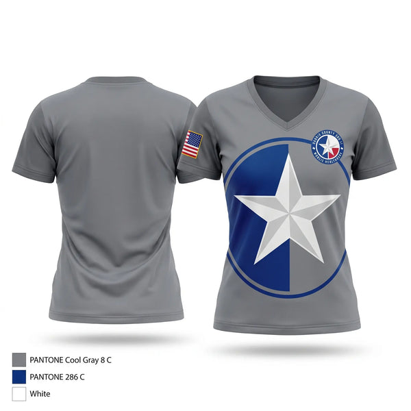 Womens Short Sleeve Vneck Shirt, ESD 11, EMS/EMT, Teamtime, Team time, sublimation, custom sports apparel, team uniforms, spirit wear, spiritwear, sports uniforms, custom shirts, team store, custom team store, fundraiser sports, apparel fundraiser