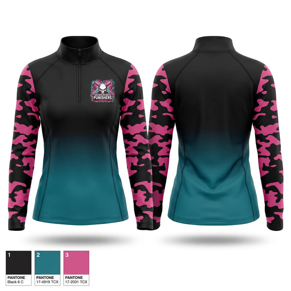 Quarter Zip Jacket, Chicago Heights Punishers, Softball, Teamtime, Team time, sublimation, custom sports apparel, team uniforms, spirit wear, spiritwear, sports uniforms, custom shirts, team store, custom team store, fundraiser sports, apparel fundraiser