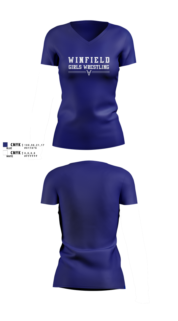 Womens Short Sleeve Vneck Shirt, Winfield Youth Wrestling Club, Wrestling, Teamtime, Team time, sublimation, custom sports apparel, team uniforms, spirit wear, spiritwear, sports uniforms, custom shirts, team store, custom team store, fundraiser sports, apparel fundraiser