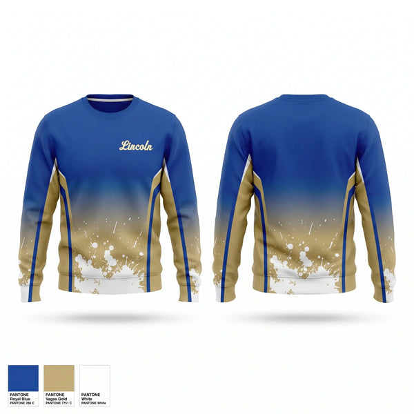 Crew Neck Sweatshirt, Lincoln, Baseball, Teamtime, Team time, sublimation, custom sports apparel, team uniforms, spirit wear, spiritwear, sports uniforms, custom shirts, team store, custom team store, fundraiser sports, apparel fundraiser